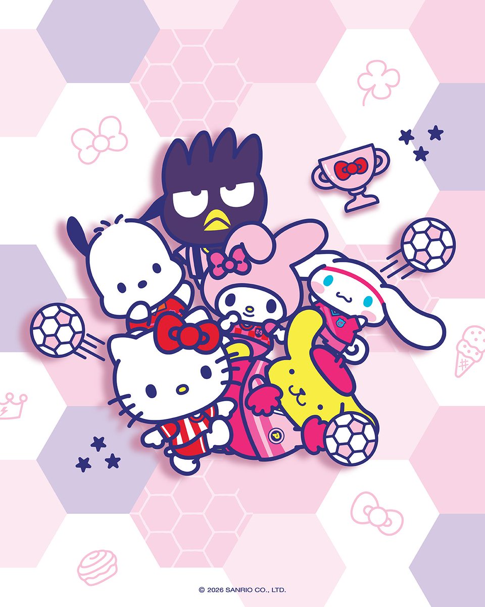 sanrio's tweet photo. Sorry, we're busy today ⚽️🏆️ Who are you rooting for? https://t.co/yc7cuyf88w