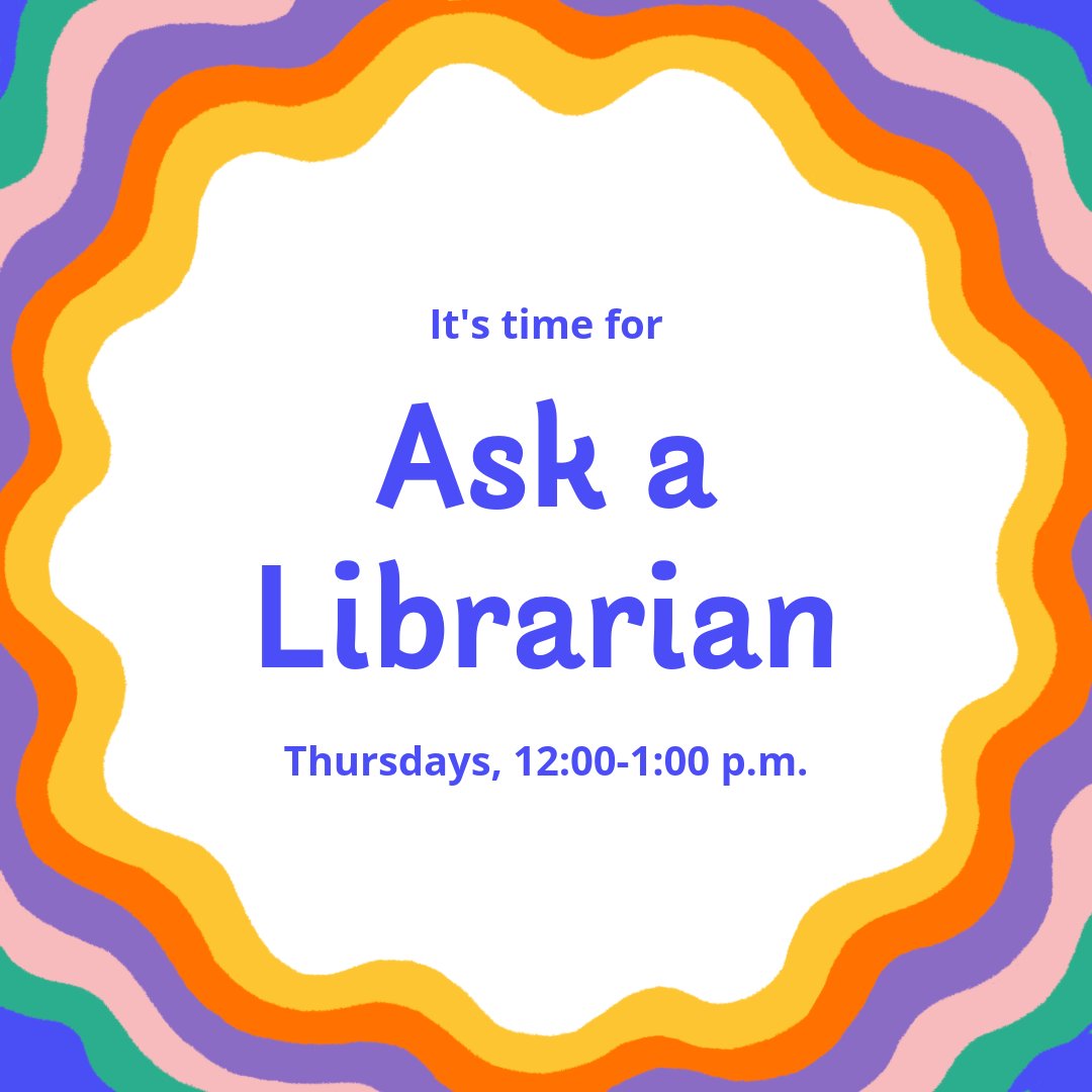 PrinceWmLibrary's tweet photo. It's Thursday! It's 12:00! It's time for Ask a Librarian!
What questions do you have for Sharon and Rosanne today? Feel free to join us and answer alongside our librarians!

Their favorite genres include literary fiction, horror, graphic novels, nonfiction, and anything YA. https://t.co/ITaDm1zEfy