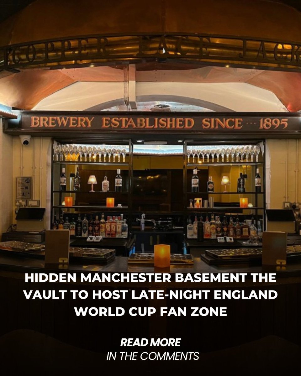 Explore_MCR's tweet photo. ⚽ | This summer, The Vault at Refuge will become an England World Cup Fan Zone, bringing together big screens, cold pints and hundreds of fans for every moment of England’s tournament journey. https://t.co/rHOGvSFWMh