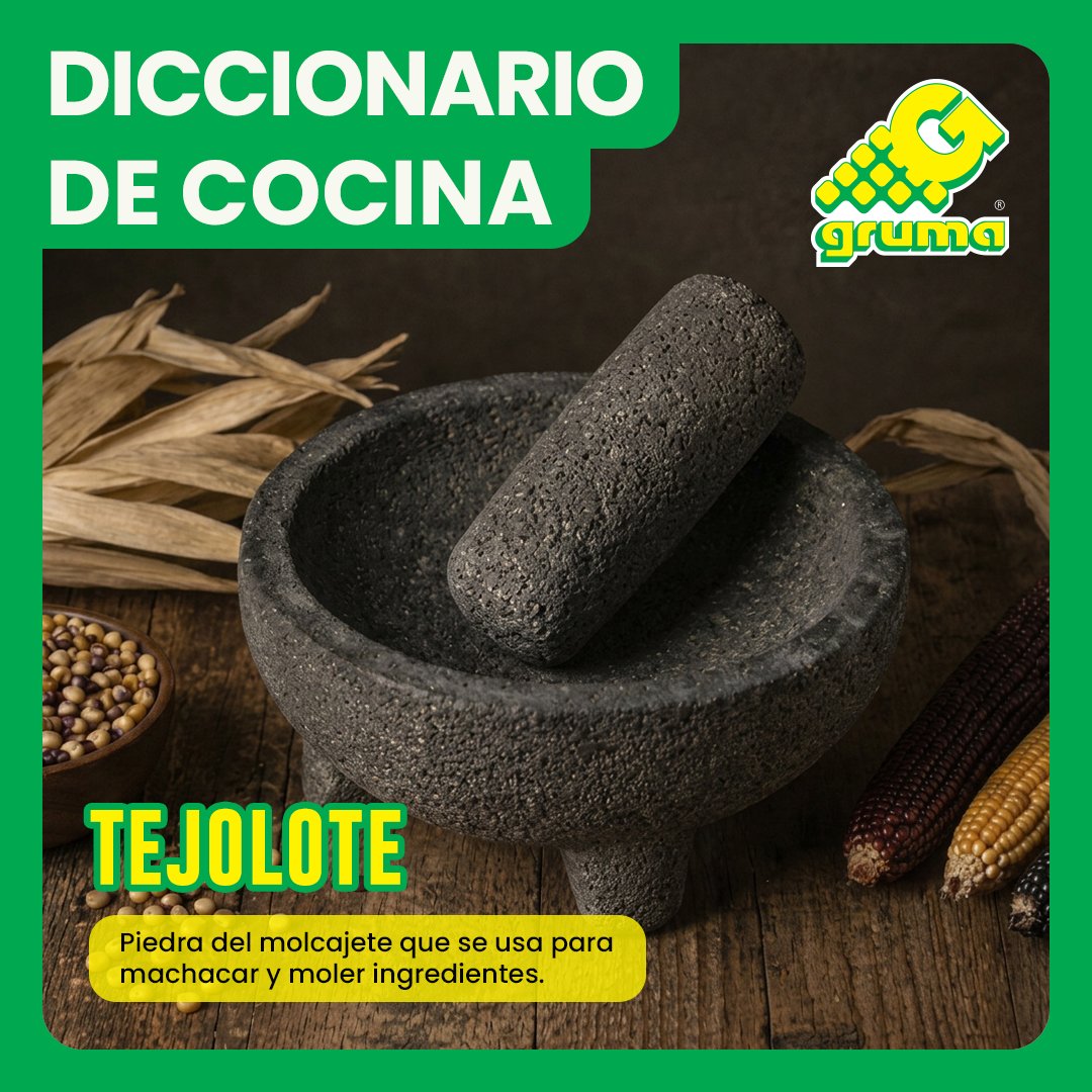 GrumaGlobal's tweet photo. El tejolote es una pieza pequeña, clave en la cocina mexicana.
Cada movimiento de la mano transforma los ingredientes en nuevos sabores y texturas.
#GRUMA #CocinaMexicana #DiccionarioDeCocina https://t.co/P66FzOREBu