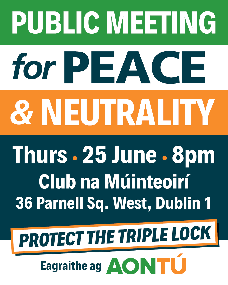 Toibin1's tweet photo. After handing away Irish sovereignty this week with the  EU Migration Pact, the government now seeks to get rid of the Triple Lock and push us into an EU Defence Union. https://t.co/MCVcfrqmjf
