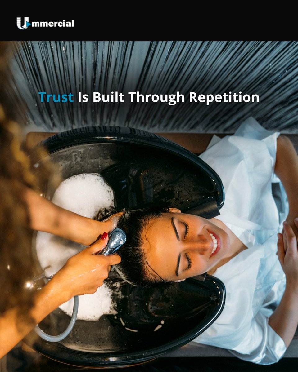 Ummercial's tweet photo. One great experience matters.

Consistent experiences matter more.

The welcome.

The service.

The experience.

When clients receive the same level of care every visit, confidence grows and uncertainty disappears.

Consistency creates trust.

#salonowner https://t.co/XZkbQG85FG