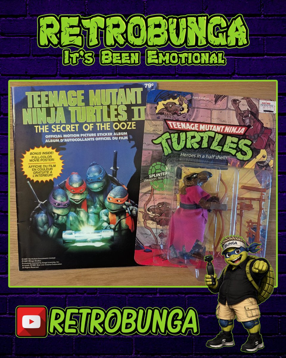 RETROBUNGATV's tweet photo. Watching 90s.geezer doing his thing on a Live Sale &amp; had to buy his #TMNT Secret of the Ooze sticker album &amp; 80's Splinter figure 

Shout out to 90s.geezer he had the pizza on &amp; me round to pick up my great buys within mins of the LIVE! https://t.co/HGsw4BG2d0