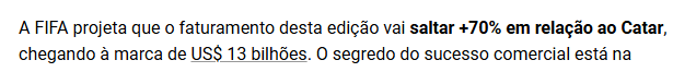 AngeloSPFC1930's tweet photo. @Alteredwolfy @verde_chic34430 @LulaFeliz2026 Não é um golpe de marketing, não disse isso em momento algum.
Mas é fato que hoje é um evento que a FIFA arrecada MUITO dinheiro, e isso não sou eu que to falando, os próprios números falam por si: https://t.co/h3bTSTAqlY