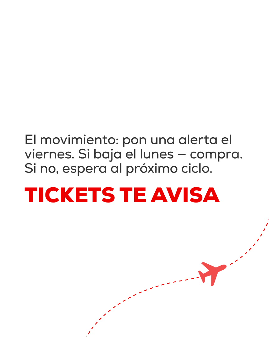 ticket_mx_'s tweet photo. Los precios suben los viernes 6 PM. Bajan los lunes 3 AM. Pero hay un detalle más que cambia todo. Tickets te dice cuándo. Link en bio ✈️
#vuelosbaratos #mexico #flighthacks #tipsdeviaje https://t.co/be7TkoH9rl