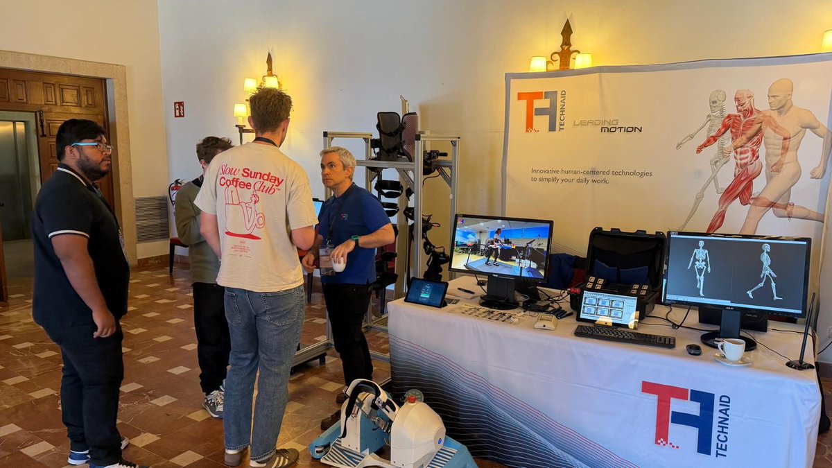 Technaid's tweet photo. Day 4 at #SSNR2026 comes to an end after a very productive day for Technaid.

In the morning, we welcomed participants at our stand to discuss motion analysis, robotic rehabilitation and how our systems are used in real research and clinical contexts. https://t.co/uwo5StSPkg