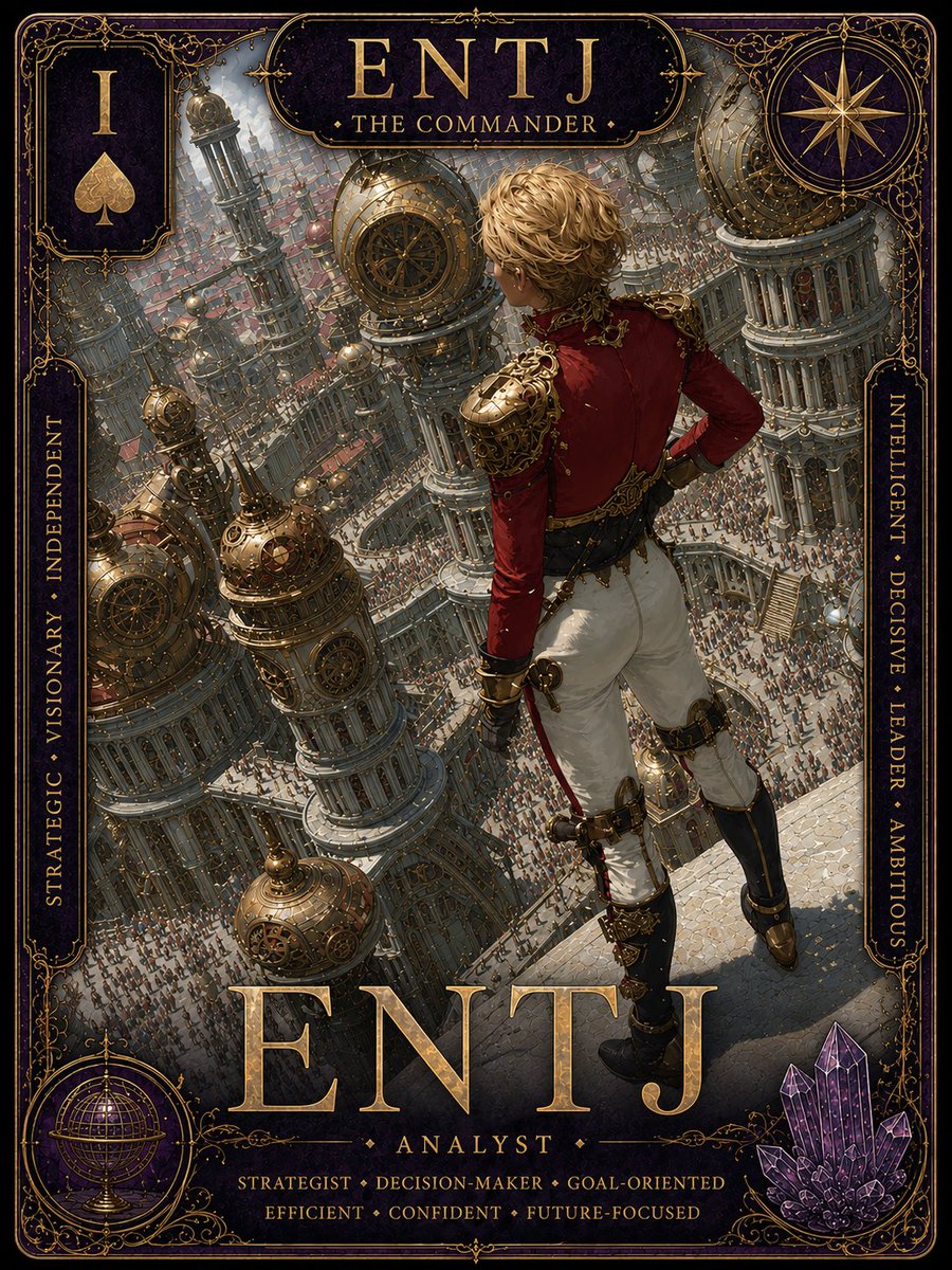 mieru_shindan's tweet photo. ENTJ｜指揮官
① 会議が始まる前に結論出してるタイプ
② 無駄な工程を見つけると黙ってられないタイプ
③ 強く見えるのは誰より結果にこだわるから
#ENTJ #指揮官 #MBTI #性格診断 https://t.co/TsCpIk3ed8