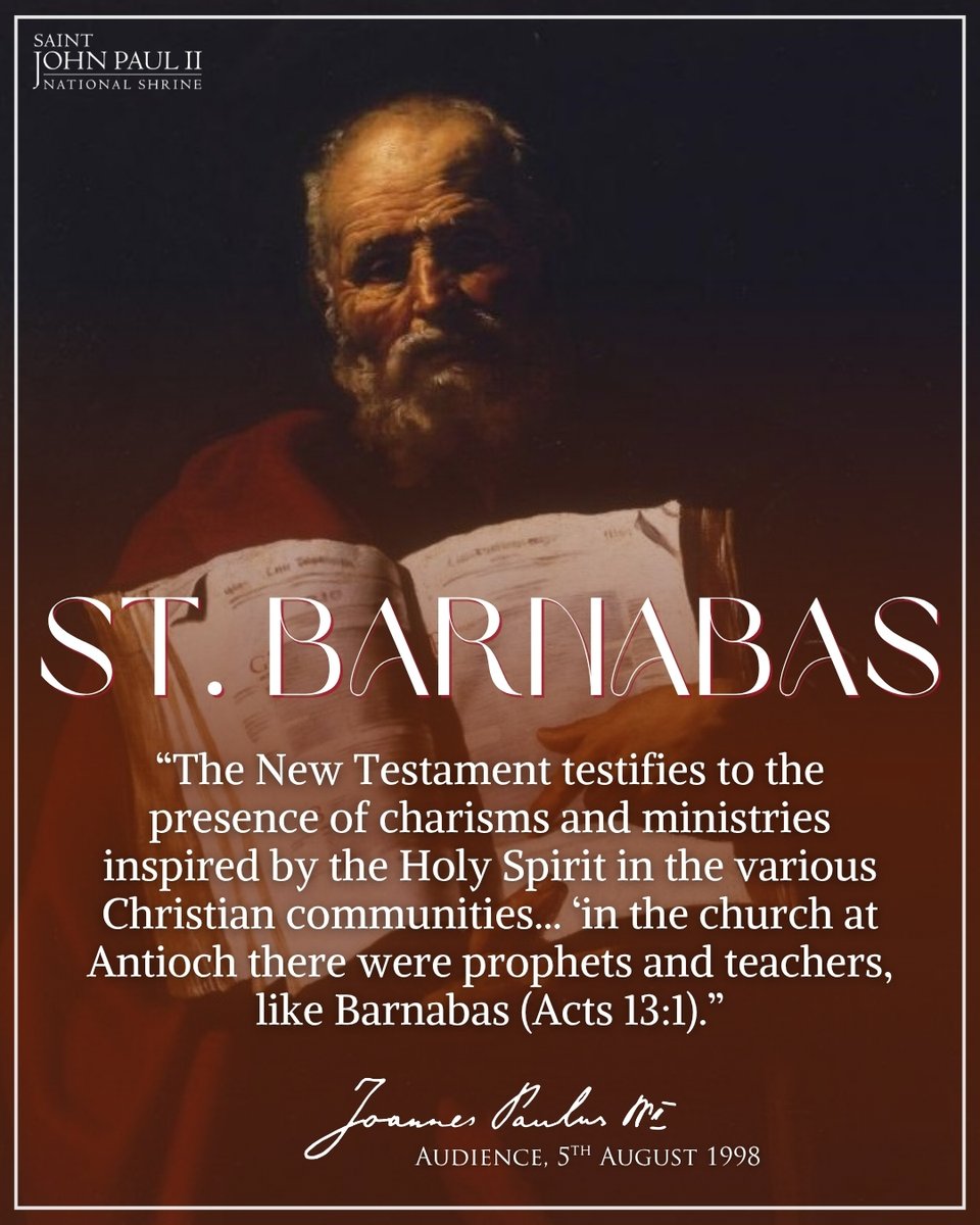 JP2Shrine's tweet photo. St. Barnabas, pray for us!
St. John Paul II, pray for us!
Image: Juan Martín Cabezalero: San Bernabé o San Mateo (wiki commons: public domain)
#StBarnabas #JohnPaulII https://t.co/TSy19HdNa9
