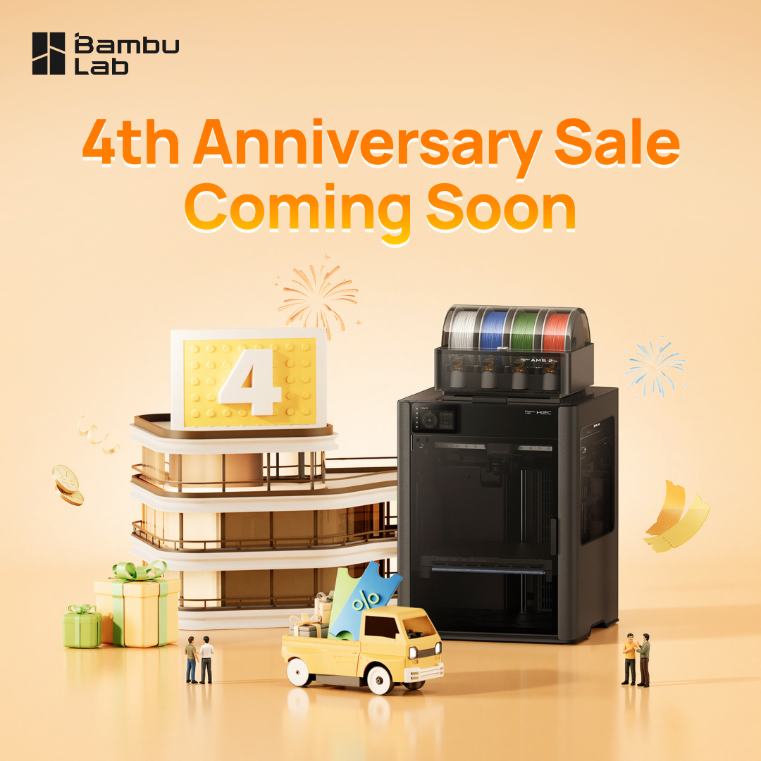 BambulabGlobal's tweet photo. Our Fourth Year Anniversary Sale starts 15th of June, and we’re celebrating with EVERYONE. 

Subscribe now with this link below and get your exclusive coupon! 👇

https://t.co/wIHIOAk8ZI https://t.co/KL6dMijovo