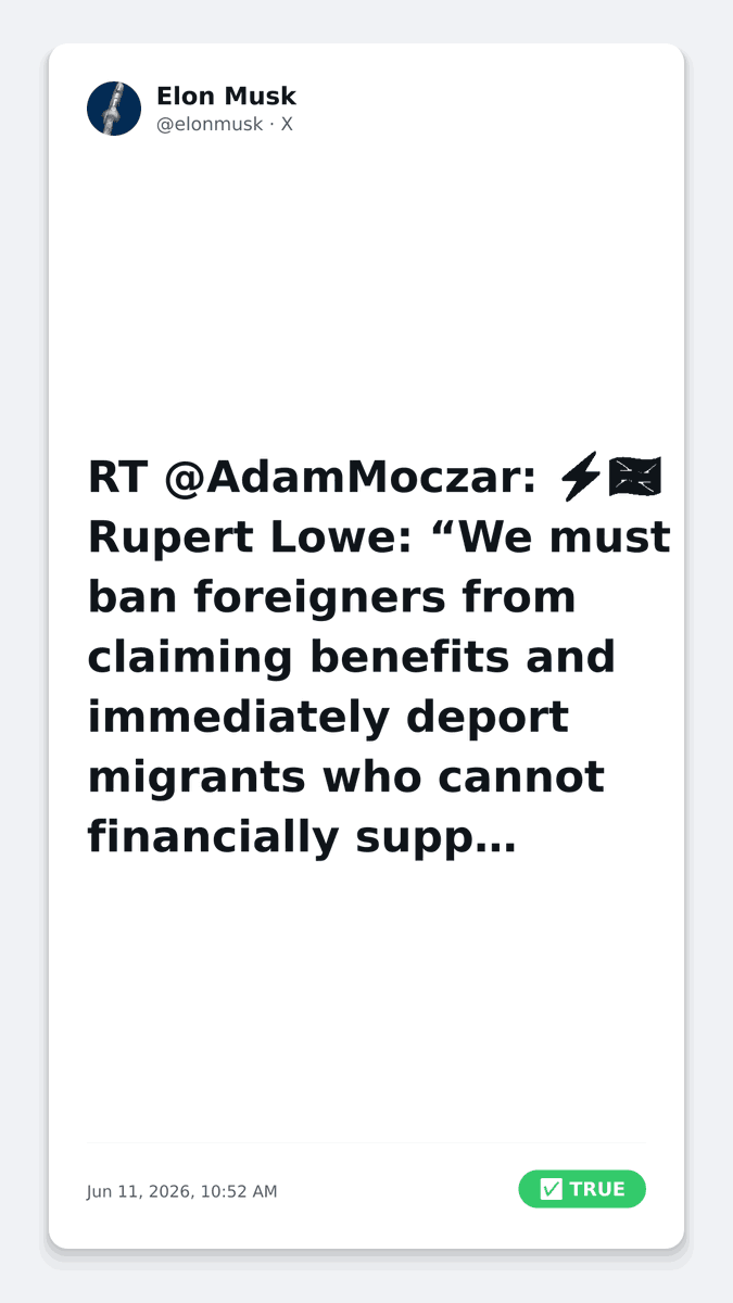 Truth Checker tweet media