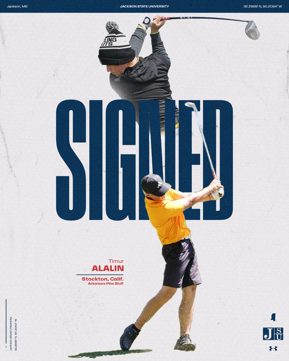 robfordjsugolf's tweet photo. Tiger Nation, let’s welcome Timur Alalin senior transfer from uapb to Thee Jackson State University Men’s Golf Team‼️
@GoJSUTigers @gojsutigersgolf
#TheeFormula ⛳️
#TheeStandard
#WEoverMe https://t.co/bau8fN4rur