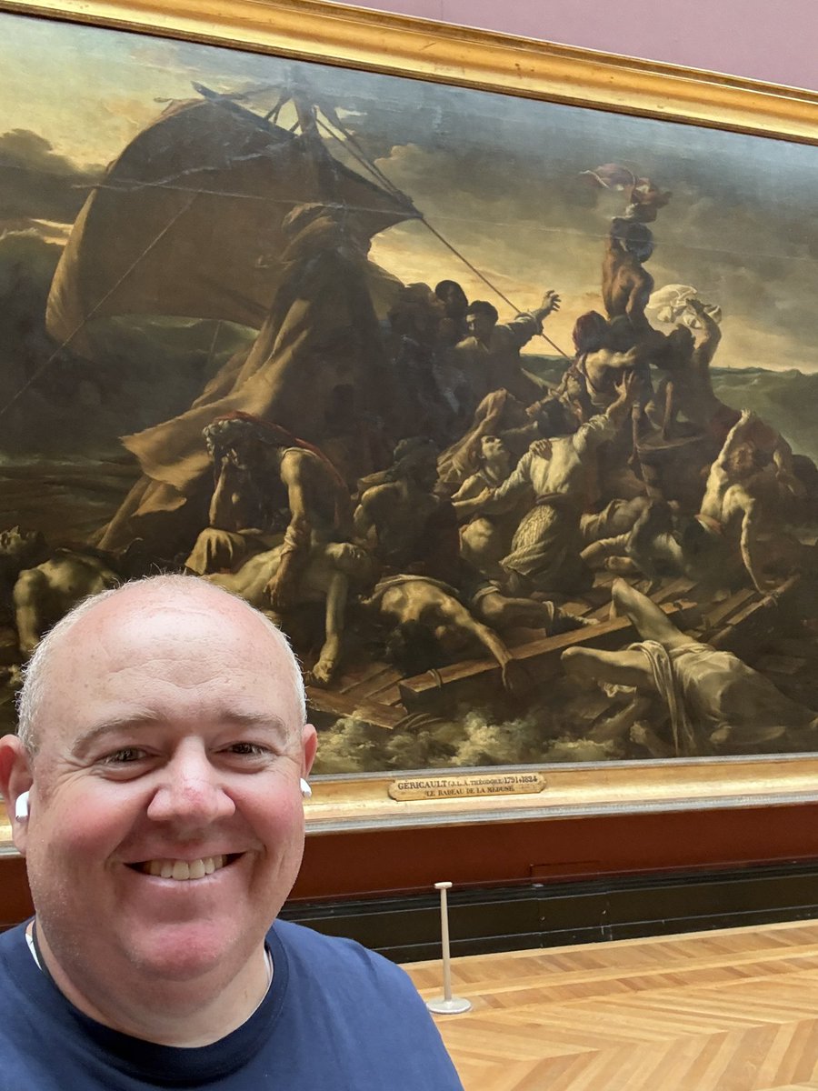 BigRedBU's tweet photo. @ArtButSports @nyknicks @MuseeLouvre I just happen to catch your post as I'm sitting in front of the actual painting.  Strong work 👍🏻 https://t.co/jUeIV5Kpjm