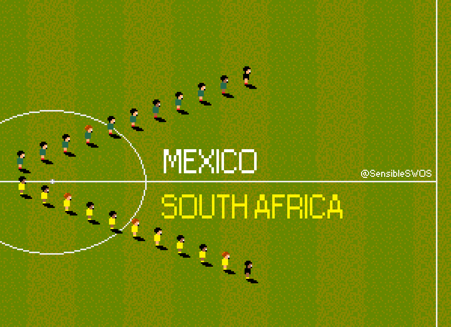 SensibleSWOS's tweet photo. Mexico vs South Africa

The 2025 World Cup officially kicks off today

#SensibleSoccer #WorldCup #Mexico #SouthAfrica #football #soccer #retrogaming #retrogames #gaming #snes #amiga #commodore #sega #GamersUnite https://t.co/uhi6CgfFsQ