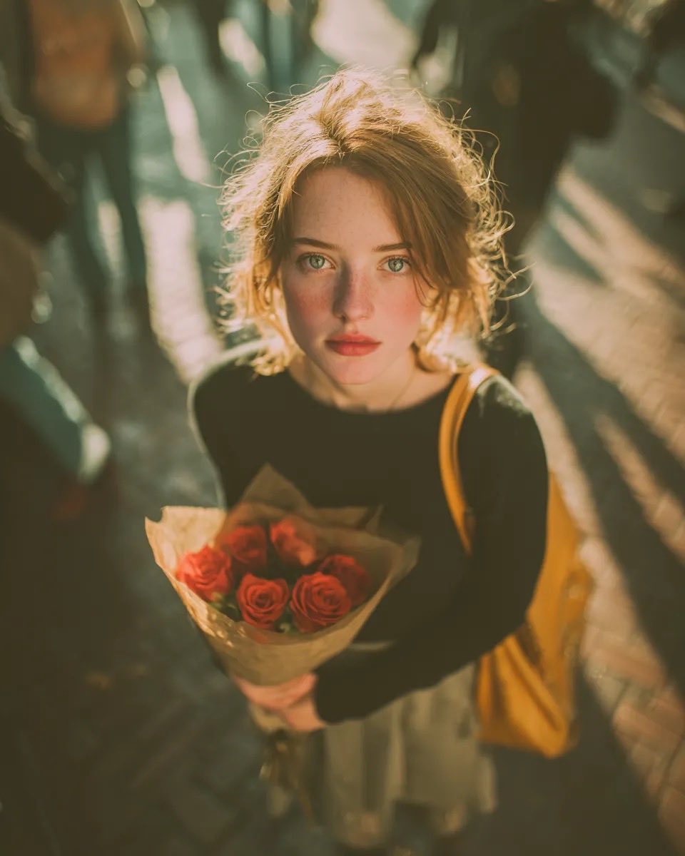Golden Hour Rose Portrait