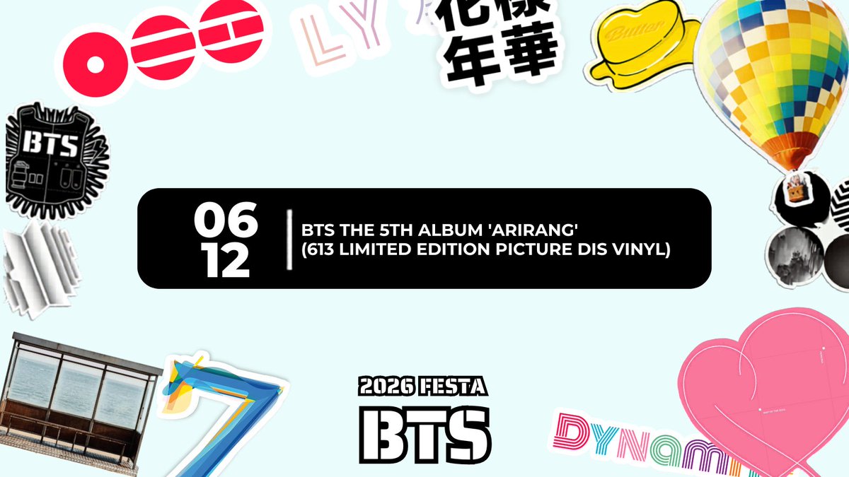 ?| Recordatorio #BTS FESTA 2026✨ — 06/12 | BTS Arirang 613 