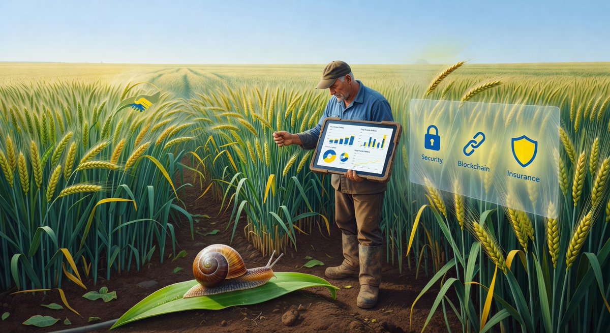 ZernoFi's tweet photo. Earn up to 12% USDC yield from insured Ukrainian farms. 

ZernoFi connects you to verified wheat fields and snail farms—backed by on-chain oracles and physical asset insurance. 

Invest now. Secure. Transparent. Real. 🌾🛡️ #AgriInvest https://t.co/E3AHxsD3DE