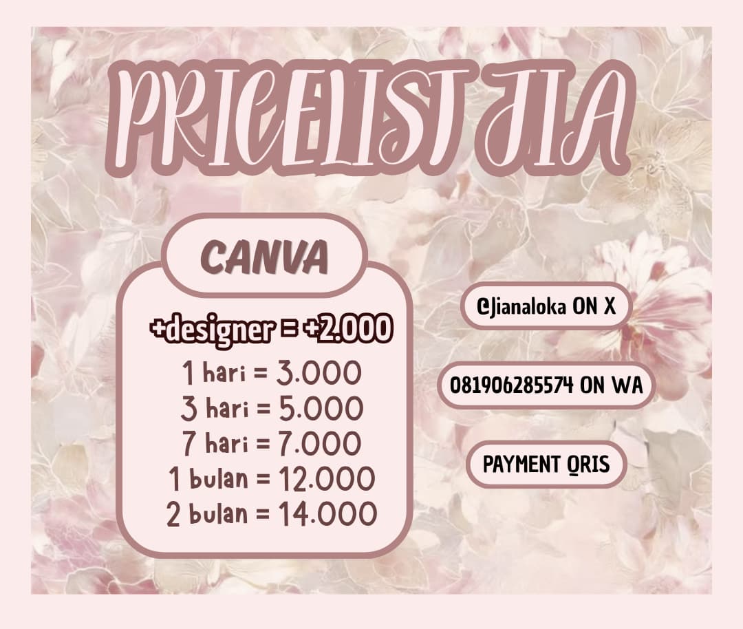 risiblwe's tweet photo. @NITROGAZED redii kak tearza hewoo! Jia ready c4nva premiumnya nih, bisa langsung ke kontak aku yaap https://t.co/Cgb06ISH9I https://t.co/csuCRGJR22