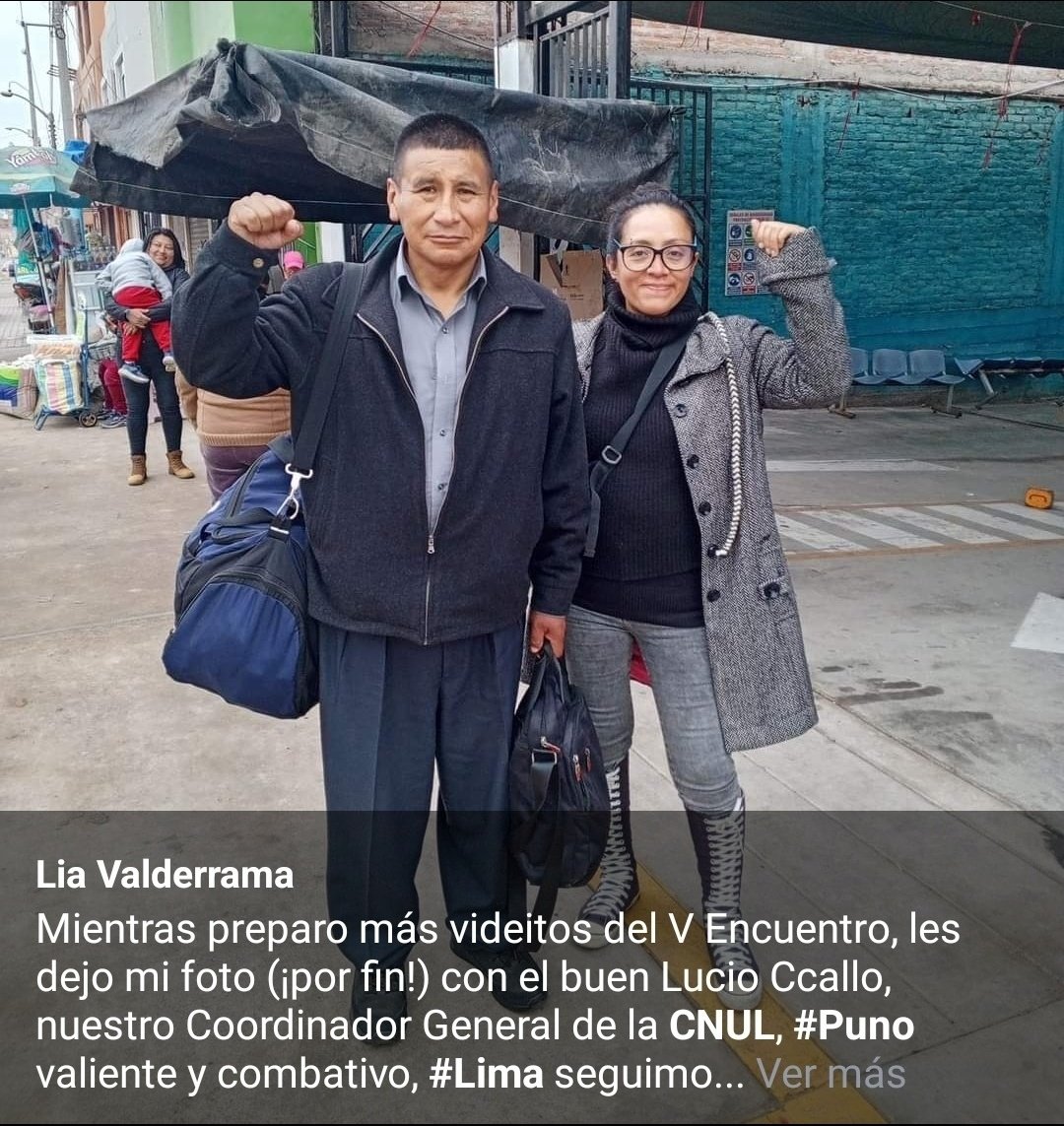 Karblack111's tweet photo. Guerra civil, dice Lucio Ccallo, el jefe de Lia Valderrama. Así son estos terroristas: se dedican a generar caos. A ver si empiezan a limpiar nuestro país de estas lacras y los meten en la cárcel, que es donde deben estar. https://t.co/o0XXxm6eVm