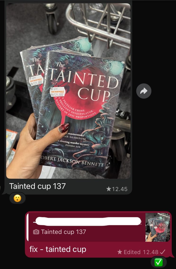 lotsofloaf's tweet photo. WTS NOVEL

✅ all NEW SEALED

INA🇮🇩
• project hail mary
• namaku alam
• malam seribu jahanam
• midsummer’s equation 
• malice
• salvation of a saint
• the newcomer
• entrok
• di tanah lada
• korpus uterus

ENGLISH🇬🇧
• when in rome
• the tainted cup (opslot BBW bali) https://t.co/b9uuE5sa6I