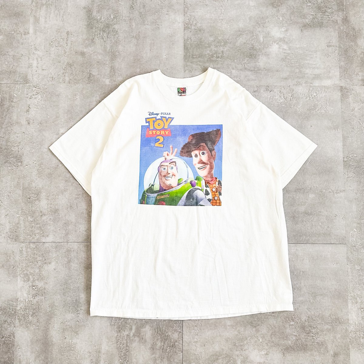 1999年公開の名作『TOY STORY 2』のプロモーションTシャツ。 フロント 