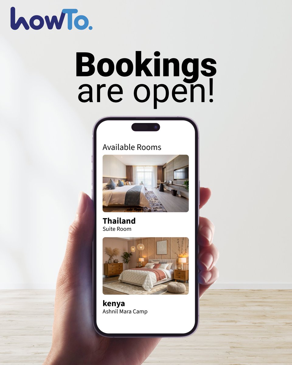 HowTo_Travels's tweet photo. Bookings are now live on HowTo! Luxury suites to unique destination stays. Fast, secure, and convenient booking all in one place. Don't miss the chance to plan your next journey with confidence, your perfect stay is waiting!
Reserve your room today before availability fills up! https://t.co/n5qCJfDR59
