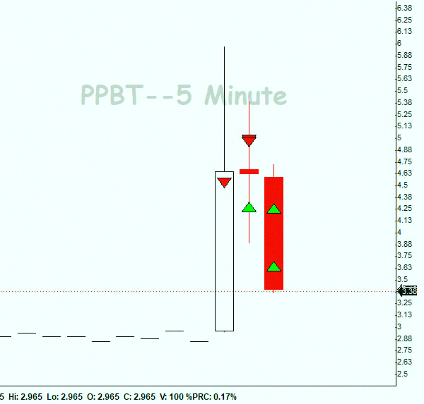 Shananapops's tweet photo. Here’s another short from my team in the small-cap space.

$PPBT short trade + added more.

All plays are no-brainers — zero stress, just following the IFT algo.

#smallcaps https://t.co/NU18vVwDMM