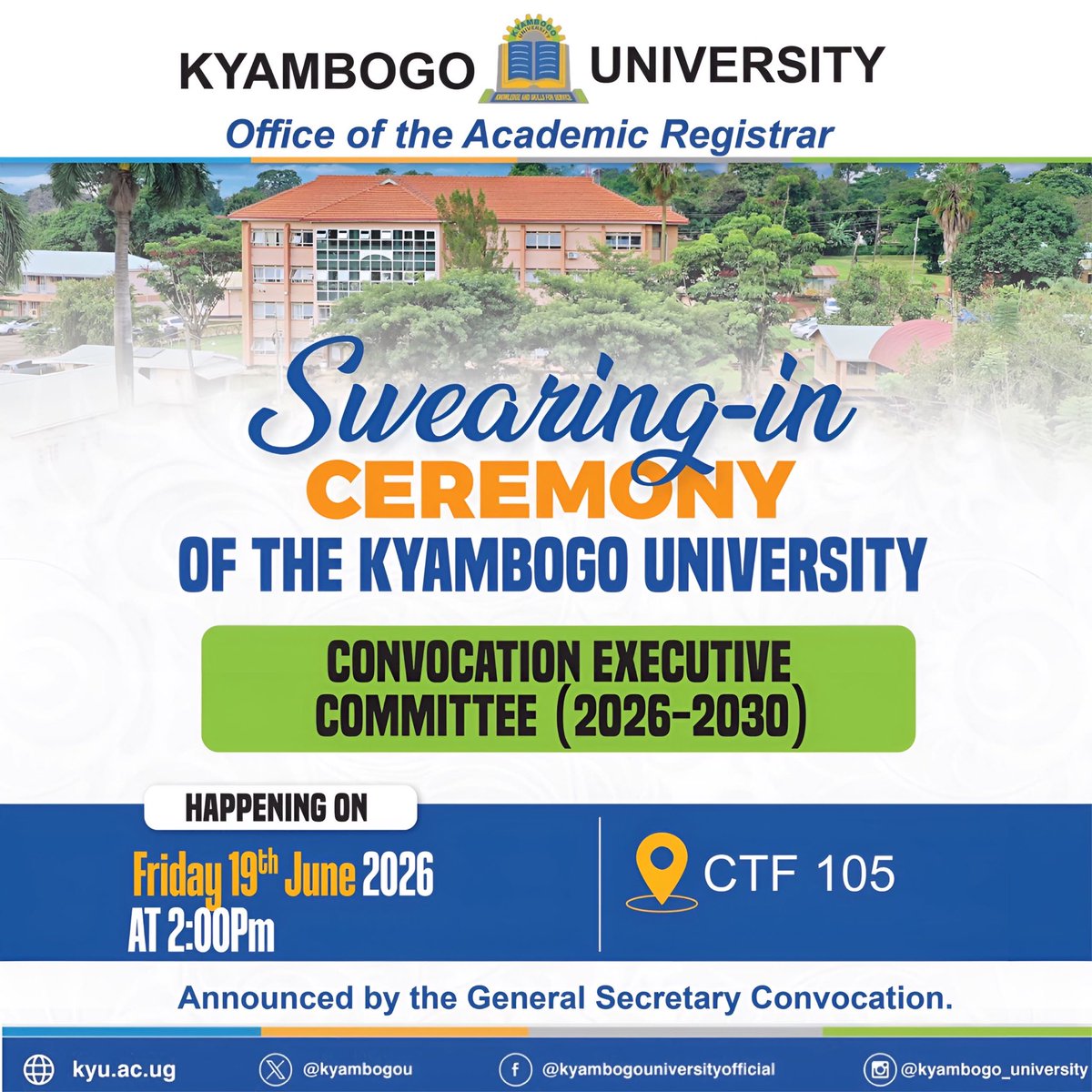kyuconvocation1's tweet photo. Are you redy for the biggest event of the year? https://t.co/dGBy2D6sXz