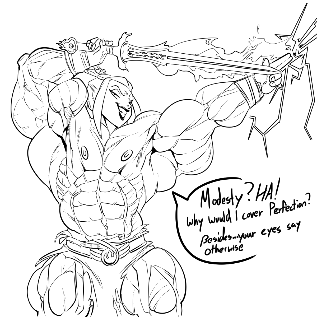 Guitartist2's tweet photo. Azula has the power to do what she wants..
even cosplay as Conan the Barbarian 😈

a sketch that @RedSilverArtist did 2 years ago
i decided to ink finally. im so lazy ^^; https://t.co/GAaAK7tZZZ