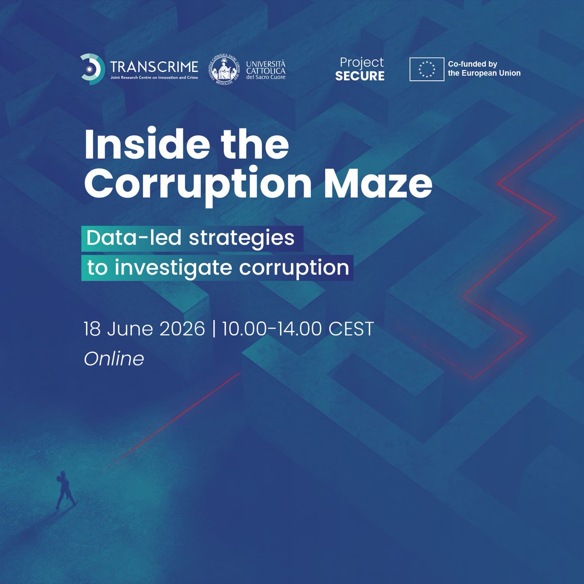 transcrime's tweet photo. INSIDE THE CORRUPTION MAZE: Data-led Strategies to Investigate Corruption
🗓️18/6 | h. 10-14 CEST

Training organised by Transcrime within the EU-funded #SECURE project – coordinated by Transparency International

Agenda: https://t.co/zcwnYJAu83
Register: https://t.co/o2eMpOdxrz? https://t.co/cRBOg6i5Fu