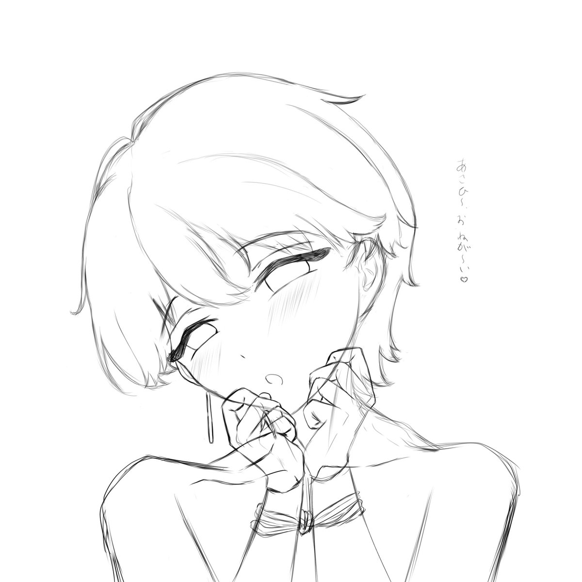 HARU_0403e's tweet photo. まだラフなんだけど
1枚目理想だったんだけど、手を描いてない状態で
全体見た2枚目で「なんか、えろくね？？」となったんで
服と手とついでにロープで差分描いて満足してる
あ、あさのいですこれ https://t.co/cEDYpJ2l3Z