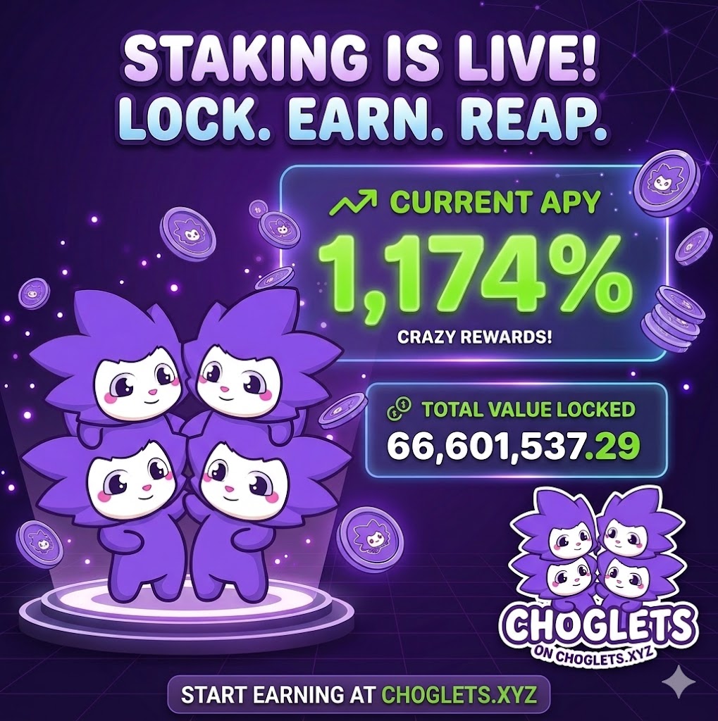 Choglets_'s tweet photo. https://t.co/1UDzoTtMCm
💰 Staking Is Live: Earn 1,500% APR Now!

"What's Happening" Text:The market is pumping, but stop chasing ghost chains. 🚨
Meet the meme coin with actual utility, built for the Monad ecosystem.

🔥 STAKING IS OFFICIALLY LIVE. 💎 Earn a massive 1,500% current APR before the pool fills up.

Don't sleep on this. Secure your bag and stake now! 👇

#Memecoin #Crypto #MemeToken #CryptoGem #Altcoin #Solana #Ethereum #BullRun #Moonshot #DeFi #CryptoCommunity #100xGem #GemHunter #CryptoTrading #TrendingCrypto #Web3 #HODL #ToTheMoon #FOMO #MemecoinSeason