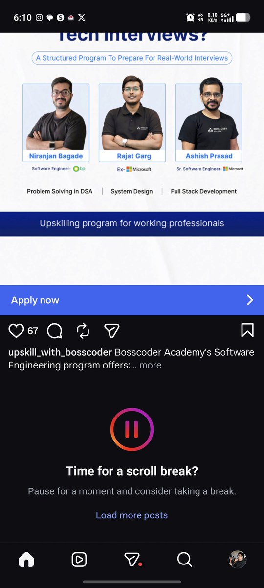 WebDevSunil's tweet photo. I was scrolling endlessly when this message appeared Take a break from scrolling.
This is quite impressive because it's rare for a brand to encourage consumers to spend less time using its own product. A small but thoughtful. https://t.co/VGlgusmIT1