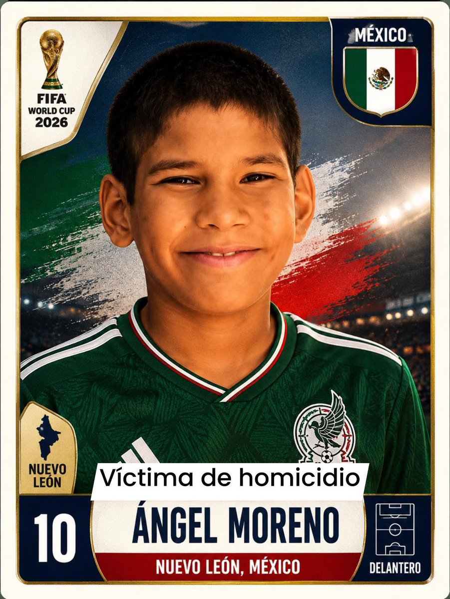 MerGarza's tweet photo. Angel Manuel Moreno, tenía 14 años cuando falleció a principios de 2022 mientras se encontraba bajo el cuidado de la institución DIF Fabriles en Monterrey, Nuevo León, México. El caso sigue sin esclarecerse.

#WorldCup2026
#mundialmexico2026 https://t.co/ceXhCruvxO