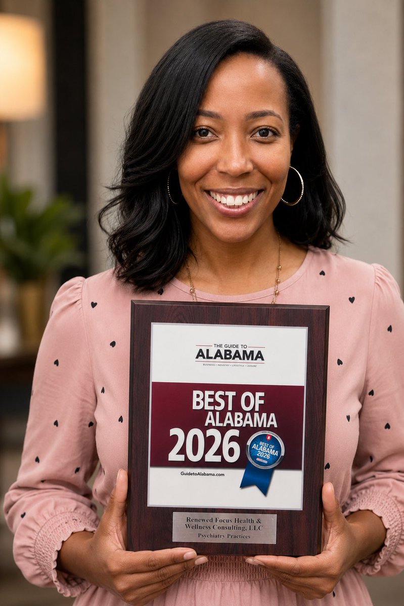 RenewedFocusLLC's tweet photo. We are incredibly honored and grateful to share that Renewed Focus Health &amp; Wellness Consulting, LLC has been recognized as a 2026 Best of Alabama Award Winner!

Thanks for your trust, encouragement, &amp; belief in our mission to provide compassionate high-quality mental health care https://t.co/PytEKjz09S