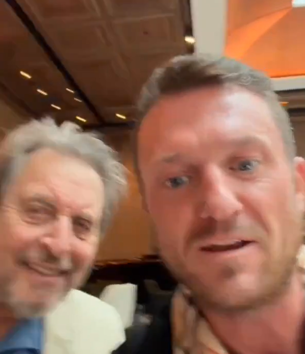 P_Kallioniemi's tweet photo. Stephen Yaxley-Lennon, AKA @TRobinsonNewEra, actually hates his own country.

Why else would he travel abroad just to incite protests back in the UK? The first picture is from a five-star hotel in Cyprus, where he called on people to attack migrants after the 2024 Southport stabbing.

In the second picture, Stevey is in Moscow with Elon Musk’s father, Errol Musk, once again stoking unrest and anti-immigration protests in Belfast, Northern Ireland.

He’s too much of a coward to actually take part himself, so he just flees the country he despises and asks other people to act from the comfort of fancy hotels.
