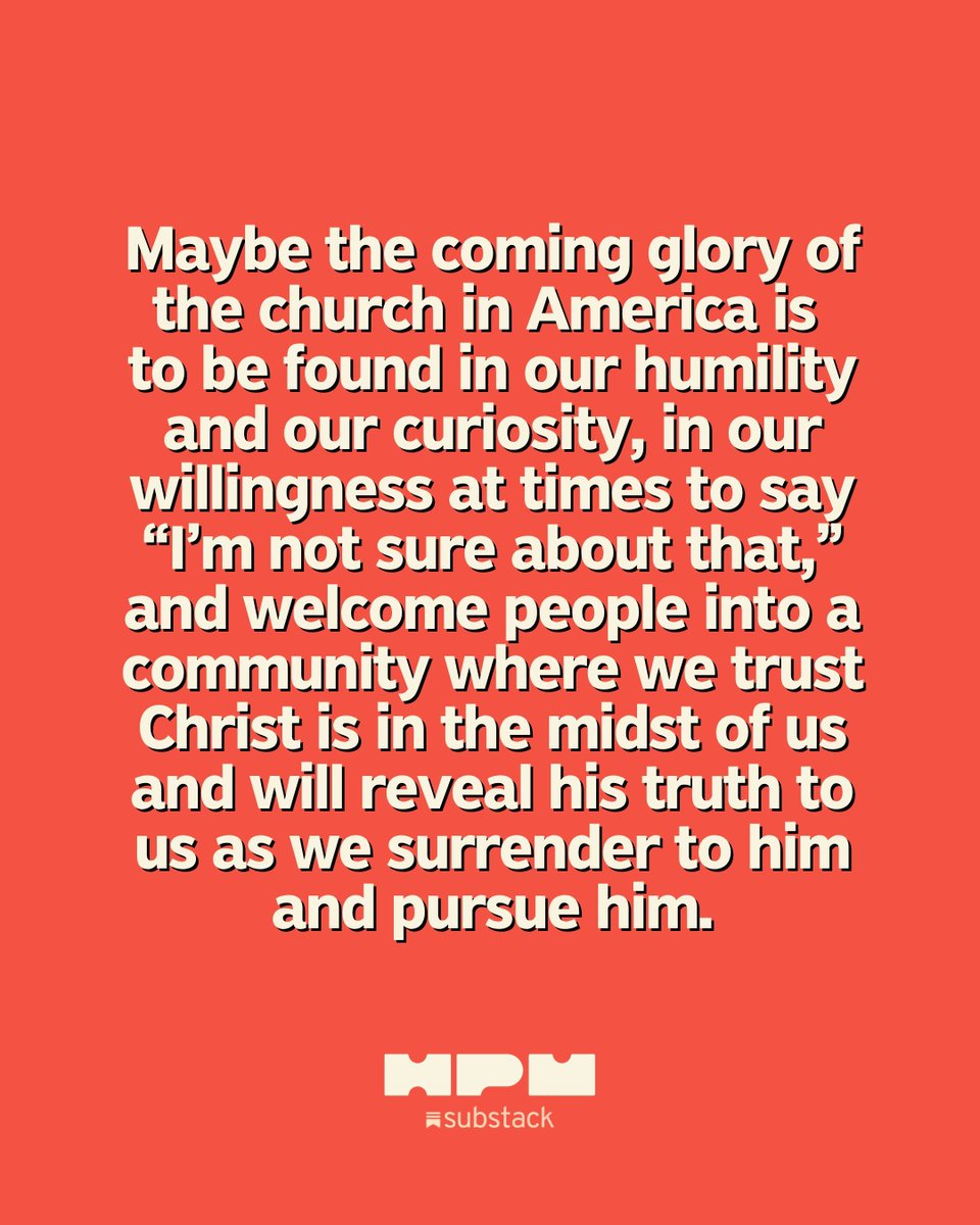 HolyPost_Media's tweet photo. In: humility, curiosity, welcome
Out: certainty, domination, power
@skyejethani https://t.co/fk5ynLf2aD