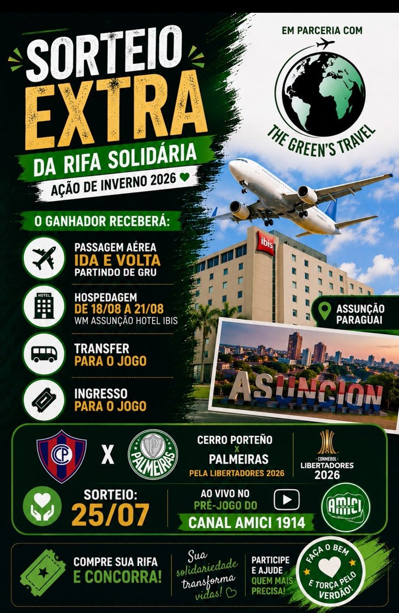 SERGIOSEPSEP2's tweet photo. Mais um dia tentando.
RIFA SOLIDÁRIA DE INVERNO

O frio está chegando e vem forte, então quem puder ajudar, vamos tentar amenizar um pouco a situação de quem vive em situação de rua.

Viajar para acompanhar o Palmeiras com tudo pago para ASSUNÇÃO:

Link : https:/   /apprf.com/acaoinverno2026
(COPIAR, COLAR E TIRAR OS ESPAÇOS)

Ou entra no perfil instagram : acaosergiosepsep na bio tem o link 

e Caso não ganhe a viagem, ainda continuará concorrendo a todos os prêmios.
E quem comprar mais números leva essas 3 camisas de jogo.