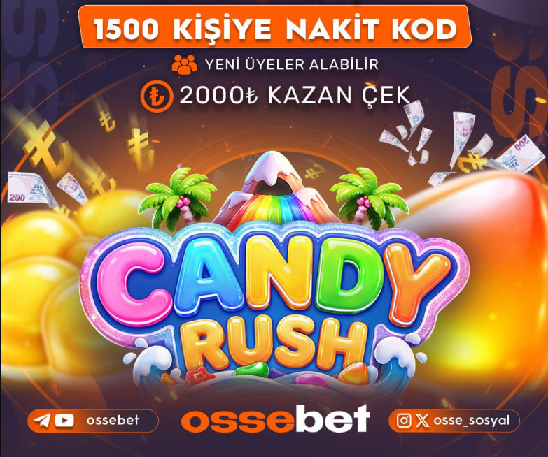 OssebetResmiX's tweet photo. ⚠ YENİ ÜYELER İÇİN GEÇERLİDİR

🔓 Üye olurken Promosyon Kodu bölümüne aşağıdaki kodu yazarak hediyeni al

- Nakit Kod : CANDYRUSH
- Miktar: 100₺
- Max 2000₺ Çekilir
- CANDY RUSH Oyununda Geçerli
✅https://t.co/Q7j1nMa8nx

Ali Mahir #TürkiyeHızlanıyor Ayşe Hatun Önal
#OzSin https://t.co/MDSvGzrFgb