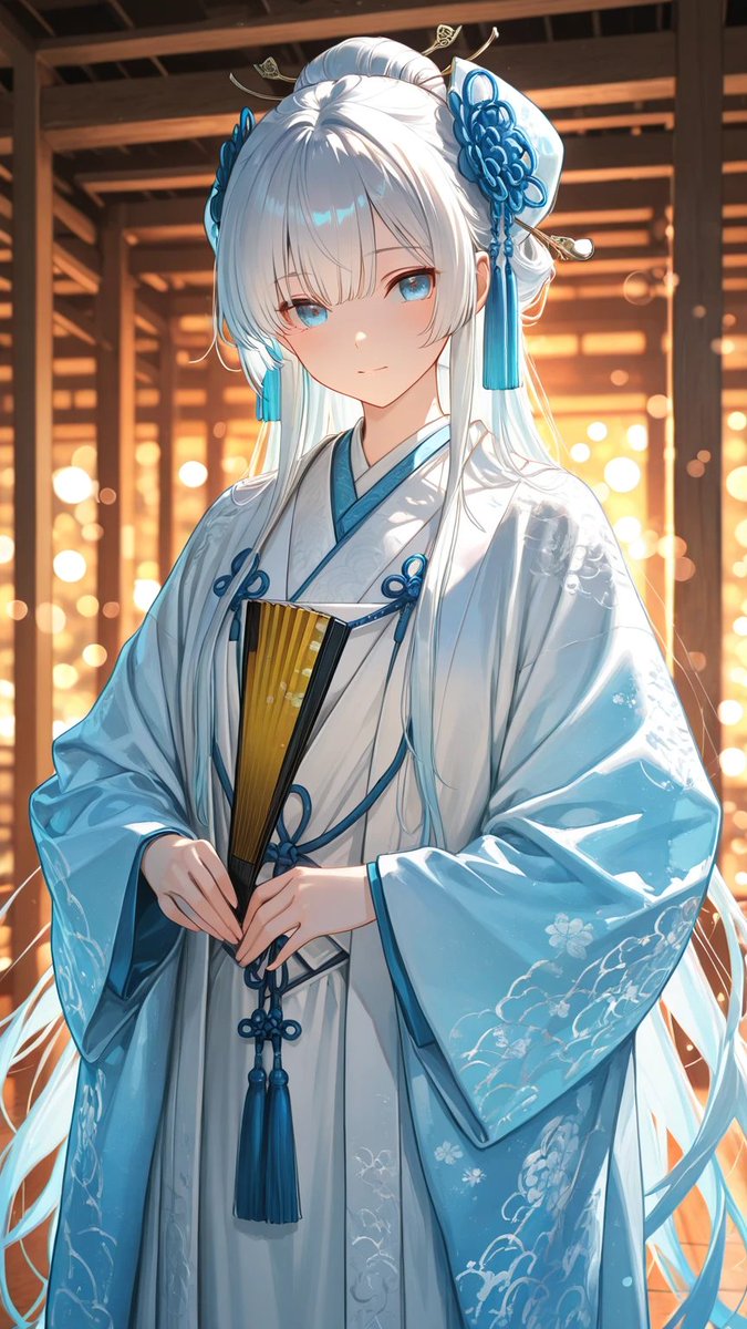 oteranosekai's tweet photo. 【第44回プロンプト試着（共同大型企画）】  
今回のテーマは「平安美人」です。  
皆さんの「うちの子」（版権物問いません）にご試着ください。 
プロンプトに極力いじらないでください。ツールで使えない時のみ改変してもらいますが、今回、十二単と扇が必須とします。
再配布・商用利用は断固お断りします。  
使用条件は【フォロー後ご使用ください】  

今回はイッチさん（@LANLAN177858）との共同企画となります。  

テーマ 【うちの子を平安美人にしてみよう！】 
平安美人をテーマとした企画です。  
衣装のアレンジは基本なしで、十二単になるような作品でご参加ください。 扇のこの２点は必須とします。

平成風・昭和風・現代風の要素が強い作品は企画趣旨と異なるため対象外となります。
ポーズや背景は自由にしてください。 
また、センシティブ作品、過度な露出表現、成人向け作品は対象外です。  
プロンプトは一番下に記載します。  
それを使い皆さんの「うちの子・版権キャラクター」に試着させて【リポスト⇒引用】で投稿してください。  また作品には「キャラクター名」をご記載ください。  投稿枚数： 1人何枚でも可  
ハッシュタグは #平安美人ご試着 #プロンプト試着　の2つになります。  
その他のハッシュタグ使用はお任せします。 

期間：2026/6/12（金）～2026/6/14（日）23:59まで  【コメントについて】 参加作品には主催側キャラクターからコメントを行います。 
・ルナちゃん（イッチさん担当@LANLAN177858） 
・奏（私担当）  

※参加人数によってはコメントが遅れる場合がありますのでご了承ください。  

【リポストについて】 
主催者判断でリポストを行います。 
皆様の素敵な平安美人作品をお待ちしております。

holding a (traditional Japanese hiogi folding fan:1.3) in hands, (opened elegant sensu folding fan with wooden slats and decorative tassels:1.2), wearing a (traditional Japanese Heian-period Juni-hitoe:1.3), (multilayered silk court robes:1.2), (exquisite random color combinations on sleeve edges and necklines:1.2), (elegant complex traditional fabric patterns:1.1), long flowing outer robe, wearing a minimalist traditional hair ornament, (soft ambient lighting:1.1), (ethereal atmosphere:1.2), (bokeh:1.3), soft daylight.