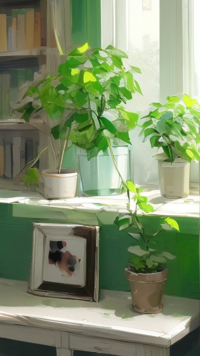 AACAlexandre's tweet photo. [Pro tip for your pothos: let its soil dry completely between waterings! No soggy roots, just lush, trailing leaves ]， https://t.co/AqTLt05y4W