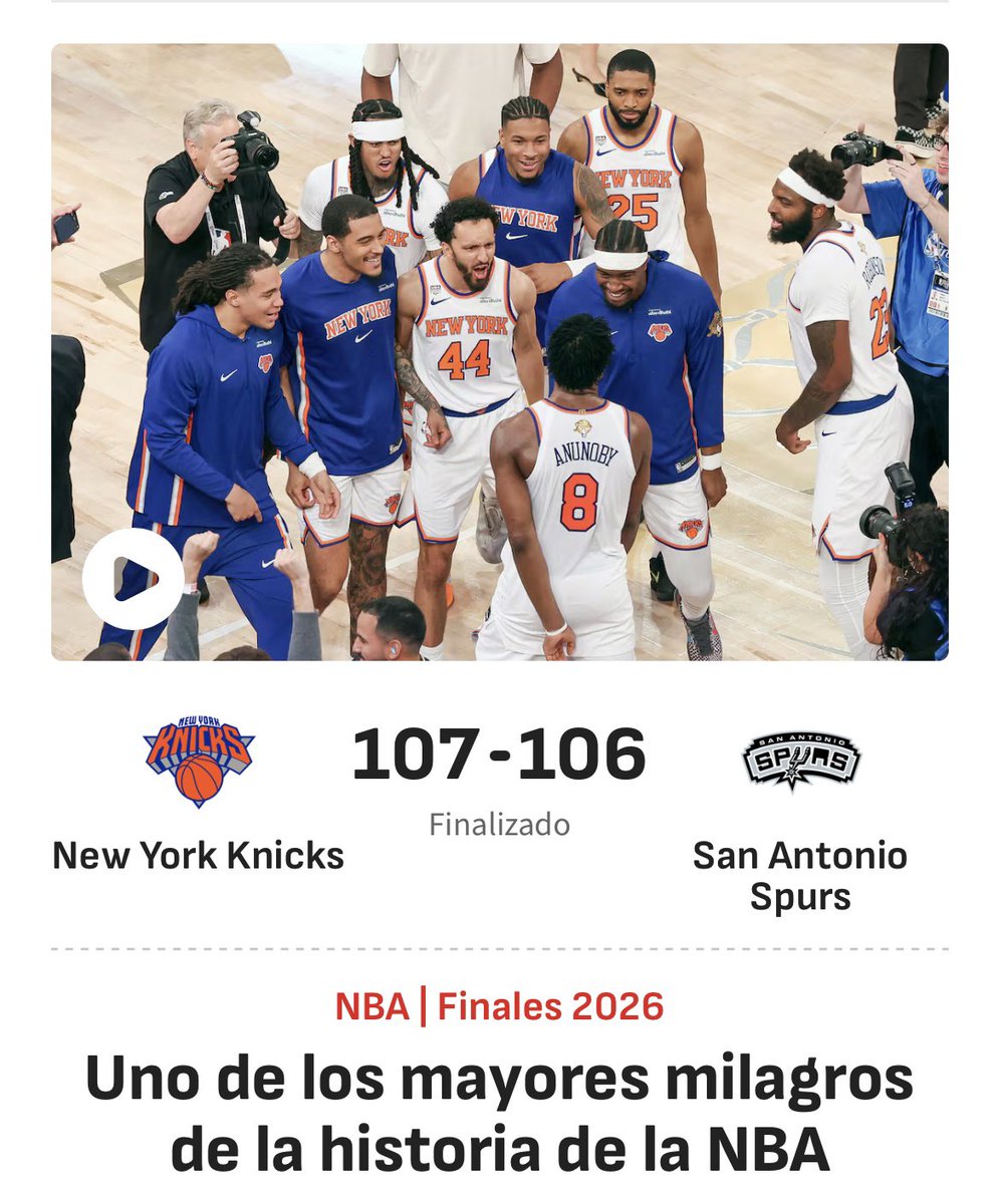 notrealPRXL's tweet photo. Historia de los Knicks y de la NBA. https://t.co/SG94REg6ao