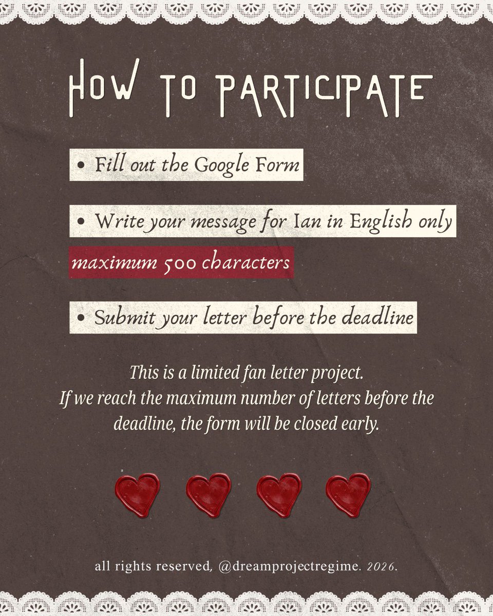 dprojectregime's tweet photo. We’re opening the DPR IAN fan letter project from dreamers! ❤️👏

Send your love, gratitude, and heartfelt messages to Ian, and let’s create something special together. Please check the photos for all details and submission guideline— https://t.co/FWwTbmBNNB