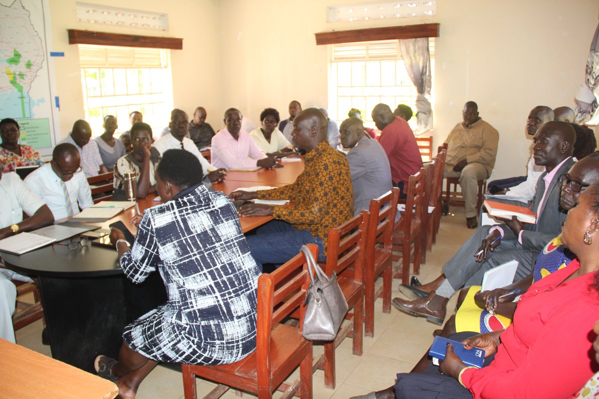 ApacDLG's tweet photo. APAC DISTRICT HOLDS JOINT DISTRICT EXECUTIVE COMMITTEE AND TECHNICAL PLANNING COMMITTEE MEETING

Apac District, Uganda – June 2026

The Apac District Local Government today held a Joint District Executive Committee (DEC) and Technical Planning Committee (TPC) meeting, chaired by the District Chairperson, Hon. Agec Ambrose, aimed at strengthening collaboration between the political and technical wings of the district for effective service delivery.

In his remarks, Hon. Agec Ambrose emphasized the importance of professionalism and teamwork in the implementation of government programs and district development priorities. He called upon all technical staff to observe proper time management and maintain high standards of accountability in the execution of their duties.

The District Chairperson further discouraged political harassment and undue interference by politicians in the work of technical officers, noting that mutual respect and adherence to established administrative procedures are essential for efficient service delivery. He encouraged both the political and technical leadership to foster a spirit of cooperation, consultation, and collaboration in addressing the needs of the people of Apac District.

"Development can only be achieved when both the political and technical wings work together harmoniously, respecting each other's mandates and responsibilities," Hon. Agec Ambrose said.

Speaking during the meeting, the Chief Administrative Officer, Mr. Olaboro Emmy Ejuku, pledged total commitment to working closely with the District Executive Committee, Councillors, and all stakeholders in advancing the district's development agenda.

Mr. Olaboro urged technical staff to fully support the political leadership in executing their mandates, emphasizing that unity of purpose and teamwork are critical to achieving the district's goals.

He reaffirmed the technical team's commitment to providing professional guidance and ensuring the effective implementation of council resolutions, government programs, and development projects across the district.

The meeting concluded with a renewed commitment from both the political and technical leadership to strengthen coordination, promote accountability, and work collectively towards improved service delivery and sustainable development for the people of Apac District.

Issued by:
Office of the Communication Officer
Apac District Local Government
@MoLGUganda @onyukandrew1