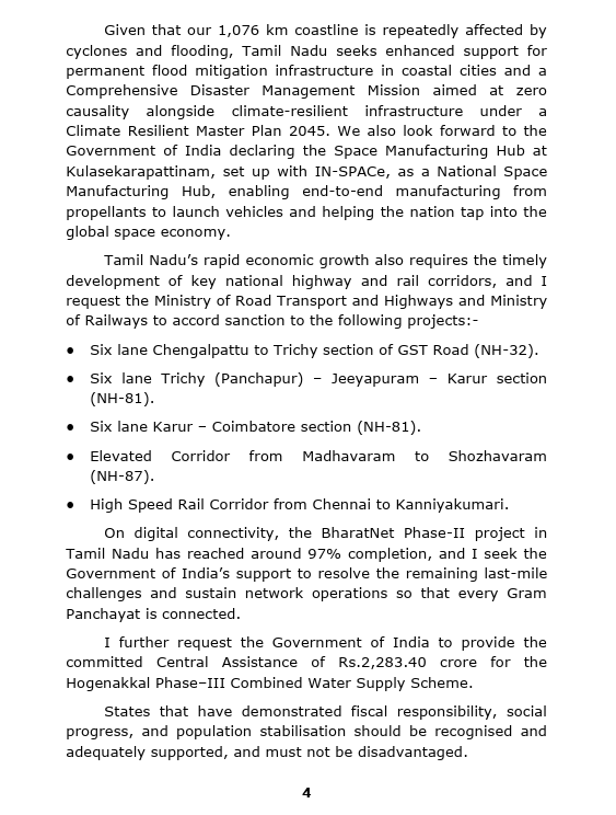 ANI's tweet photo. In the Eleventh Governing Council Meeting of NITI Aayog, Chief Minister of Tamil Nadu C. Joseph Vijay says, "Tamil Nadu wholeheartedly supports the nation’s aspirations and firmly believes that a developed India can be built only through empowered States, cooperative federalism, and inclusive development. The people of Tamil Nadu have entrusted our Government with a historic mandate founded on transparent governance, social justice, inclusive growth, youth empowerment and equitable development, and we remain committed to working constructively with the Union Government while firmly safeguarding the interests and aspirations of Tamil Nadu. Despite global uncertainties, Tamil Nadu, India’s secondlargest economy, continues to demonstrate resilience and sustained growth. The State is working to become a 1.5 trillion dollar economy by 2036, reflecting the strength of our diversified economy and the productivity of our workforce, and underscoring our commitment to a Developed India by 2047. This vision is anchored on four pillars, Youth, the Poor, Women and Farmers and Tamil Nadu’s priorities are closely aligned with each of them."