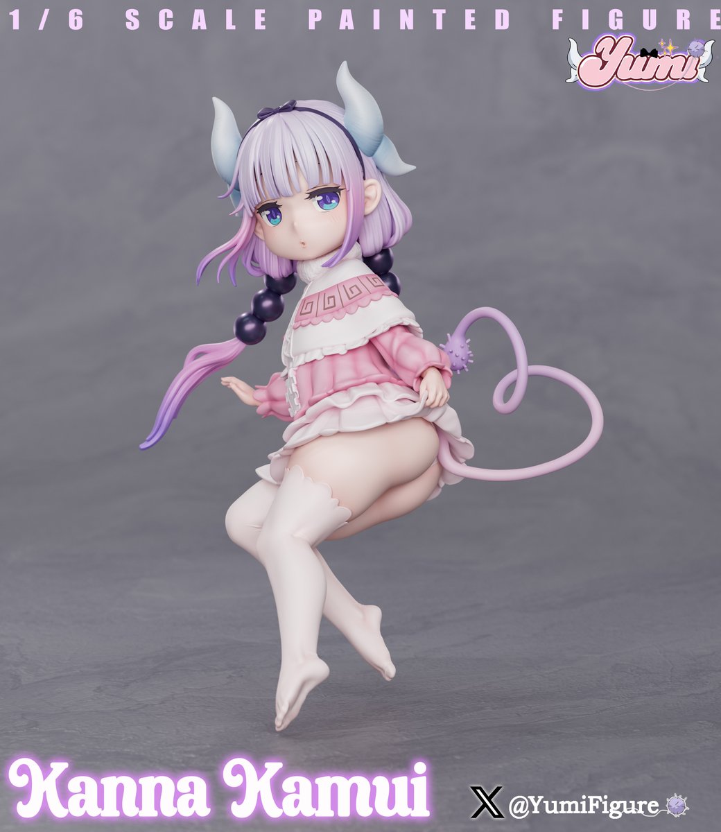 YumiFigure's tweet photo. Hiii everyone! Kanna is dropping by~~~😍
Clumsy climbing pose, mix-and-match accessories, and a heart-shaped tail! Triple cute!
Pre-orders are now open!👇
Link: https://t.co/QXX9A80mbS

🎁Giveaway starts tomorrow! Follow us & repost to win a FREE one!

Details:
📍Size: H21 W19 D18 CM
📍Figure type: 18+
📍Version: Regular / EX (includes nude swap parts)
📍Price: Regular ver. $189 / EX ver. $219
📍Estimated release time: September-Oct 2026

Go pre-order right now and take Kanna home with you!🥳
#小林さんちのメイドラゴン #カンナカムイ #KannaKamui #MissKobayashisDragonMaid #dragonmaid #KannaFigure #フィギュア #AnimeFigure #ResinStatue #GK