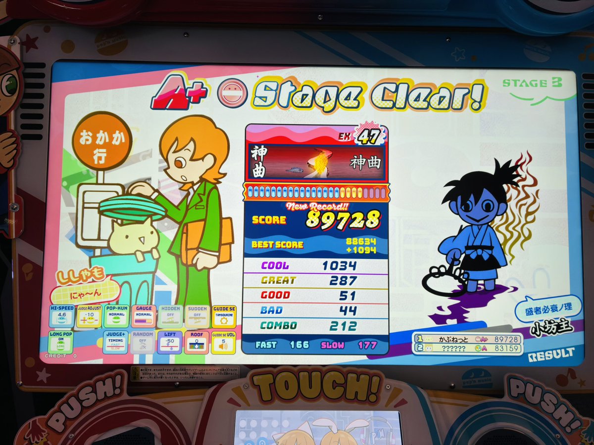 CAP_NET_'s tweet photo. 今日もポップンやって48のクリア増えた、やったー❗️
死んでた47にもいくつかクリア付いて地力向上委員会発足 https://t.co/2PP4IWrPq7