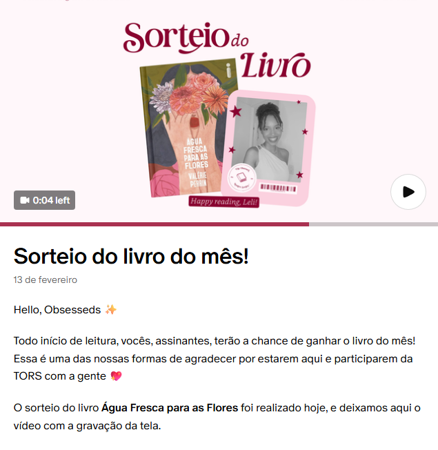 helloobsesseds's tweet photo. ♡ Sorteio do livro do mês para as assinantes https://t.co/Y31ZKo3XKG