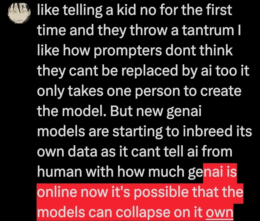 jacky9902's tweet photo. @MEGUjuke I see the "ai artist" thing as a trend these are the same peaple who supported/said the same thing about NFTS and crypto the genai will lose its shininess as the gratification wears off as the point of art isnt just about the end results its the process of improving/creating it https://t.co/keVbyzwWO1