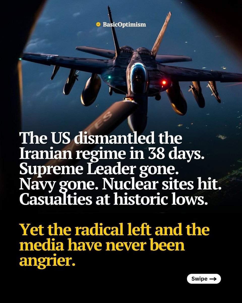 basicoptimiggsa's tweet photo. The West may never win another war again. Not because of the enemy. Because the radical left and the media can't stand watching the West win. By every objective measure, this is one of the most dominant military campaigns in modern history. And all y... https://t.co/mb5FlsKQ9D