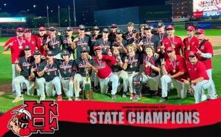 ChardonBaseball's tweet photo. On this day on ‘Topper Baseball history—- 
Chardon defeats Akron Archbishop Hoban 8-5 to bring home the Div. II State Championship to Chardon! https://t.co/CSnM2MfLCP